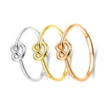 Wholesale Fashion Stainless Steel love Heart Knot Wedding Couple Finger Ring Jewelry Rings China Manufacturer Supplier
