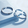 Stars & Moon and Sun Opening Adjustable Cuff Bracelet Silver Plated Bracelet for Men Women Open Adjustable Open Cuff Bangle