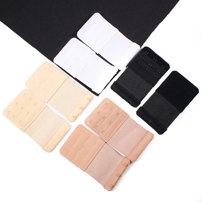 Hot Sale Elastic Stretching Bra Back Hook 3 Rows with 3 Hooks Bra Extenders and Eye Tape Underwear Accessories