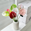 Cross-border Hot Sale Faux  Anthurium Artificial Flowers Home Hotel Window Flower Arrangement Decoration Accessories