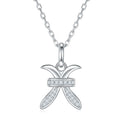 Hot Sale S925 Sterling Silver D Color Moissanite Pendant Pisces Zodiac Necklace Jewelry for Women