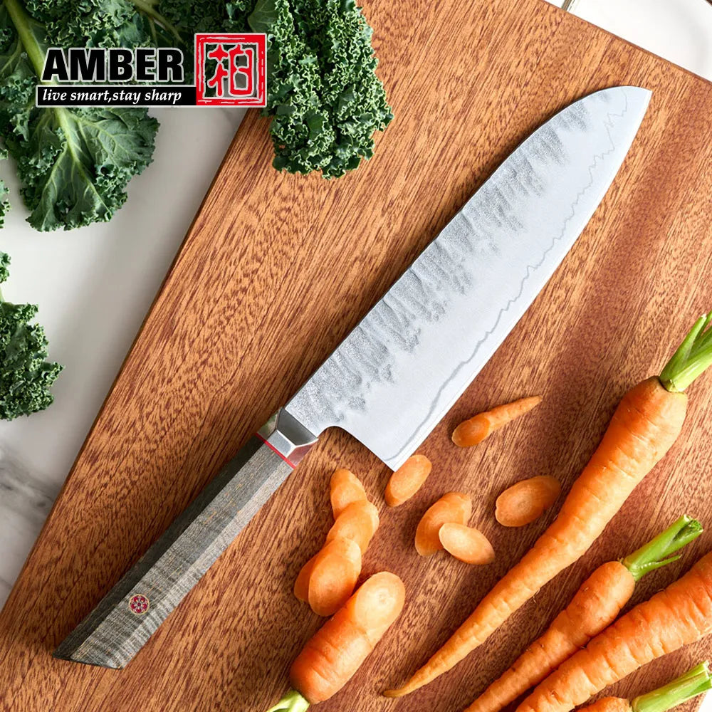 Professional Japanese Cooking Knives 7 Inch Hand Made  Japanese Chef  Knife Japanese Kitchen Knives with Wood Handle