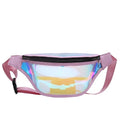 PVC Waist Bag Women Brand Chest Pack Mini Glitter Bag Waterproof Holographic Ladies Clear Laser Crossbody Cosmetic Bag OEM