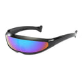Custom Logo Personality Men Women Mirrored Lens Sun Glasses Small Frame One Piece Lens Goggles Party Sunglasses Men Women