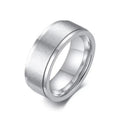 2023 New Classic Simple Design Stainless Steel Blank Band Ring Jewellery Silver Black Spinner Rotating Rings for Men