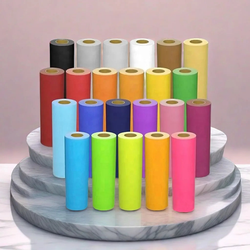 PU Heat Transfer Vinyl for Textiles-Reusable Easy Cut Low Temperature Stretchable Washable Colorfast 30 Colors