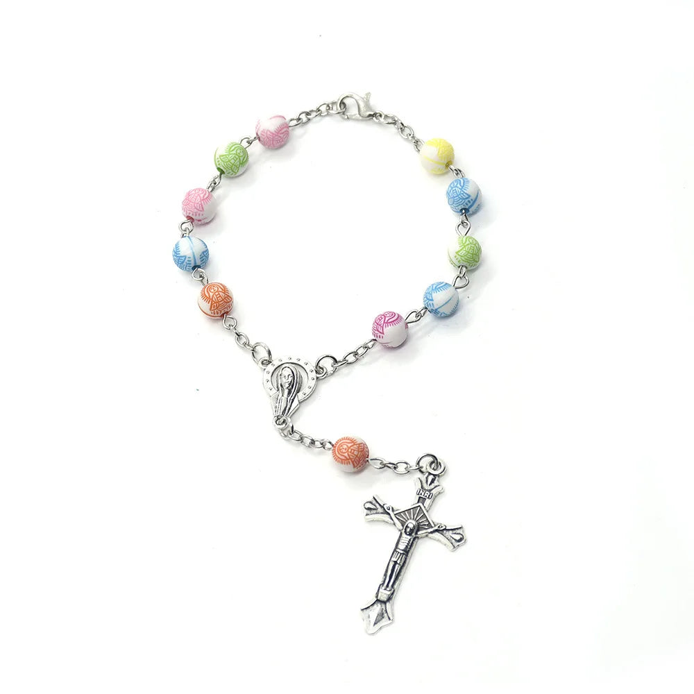 2025 Crystal Acrylic Resin Prayer Muslim Catholic Rosary Beads Bracelet for Women