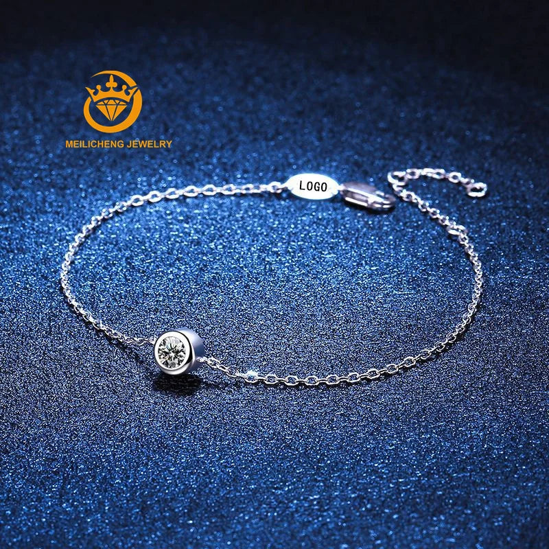 Grace Bangle D Color Vvs1 Moissanite Bangle Bracelet Wholesale Ladies 925 Silver Moissanite Bracelets Women