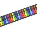 49-Key Colorful Hand Rolled Roll-up Piano Keyboard PE49C Musical Instrument for Kid Children's Sports & Entertainment