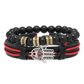 Handmade Leather Bracelet Sets New Design Fashion Charm Bracelets with Beads