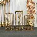 Gold Round Dessert Table Gold Plated Gold White Metal+MDF Display Stand European Style Wedding Party Events OUGE BTCT-01