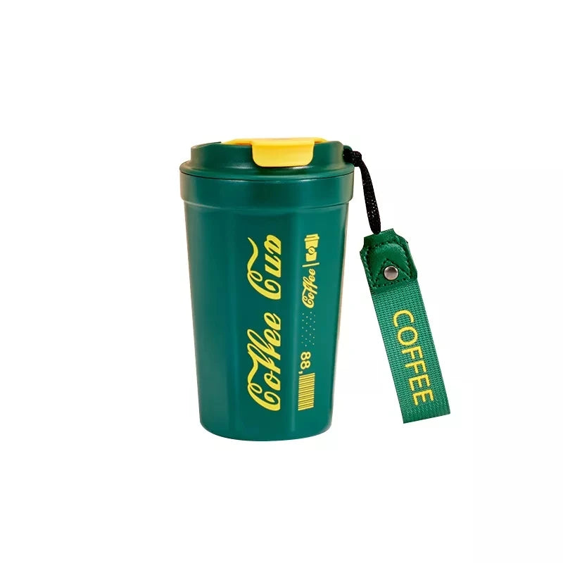 Amazn Hot Selling 420mlinsulated Coffee Cup Stainless Steel Reusable Coffee Cup  Travel Mug