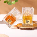 High-Grade 100ml Transparent Striped Glass Perfume Dispenser Bottle Square Pump Sprayer Low-Key Basic Style Direct Bottles New