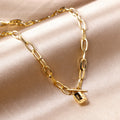 HipHop Lock Shape Necklace Pendant  Stainless Steel Choker for Party Pendant Necklace