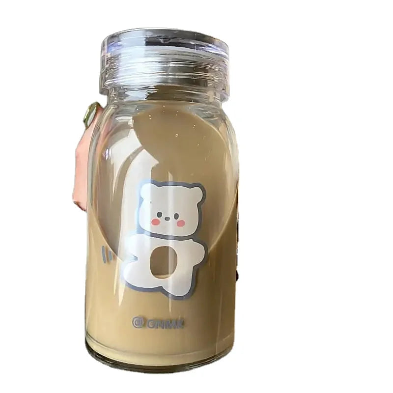 Feeding Bottle Adult Ins Simple Student Glass Water Cup Female Korean Fresh Cute Girl Portable