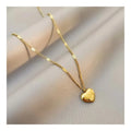 DAIHE 2023 New Chain Ladies Simple Heart Pendant Necklace Stainless Steel Necklace for Women Fashion Jewelry