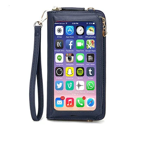 Women Touch Screen Wristlets Purse RFID Blocking Clutch Phone Wallets Card Holder Cellphone Pocket Long Fashion Gua Nylon
