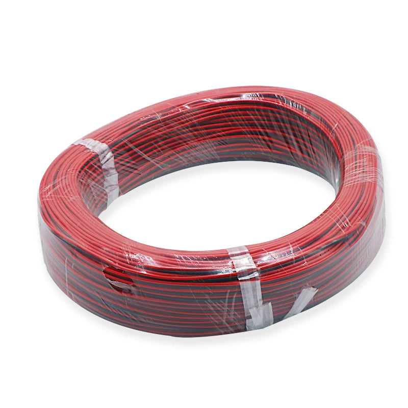 Black and Red 2Pin  Extension Copper Cable Electric Wire for LED Strip