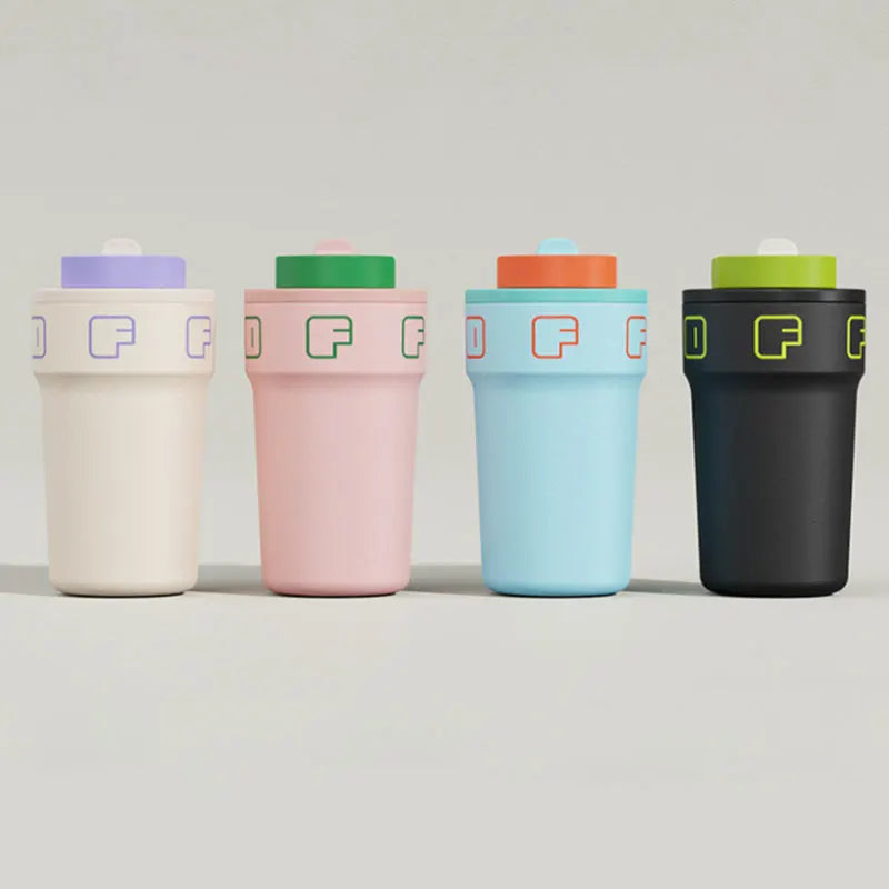 China Manufacturer Travel Mug with LED Temperature Display and Straw