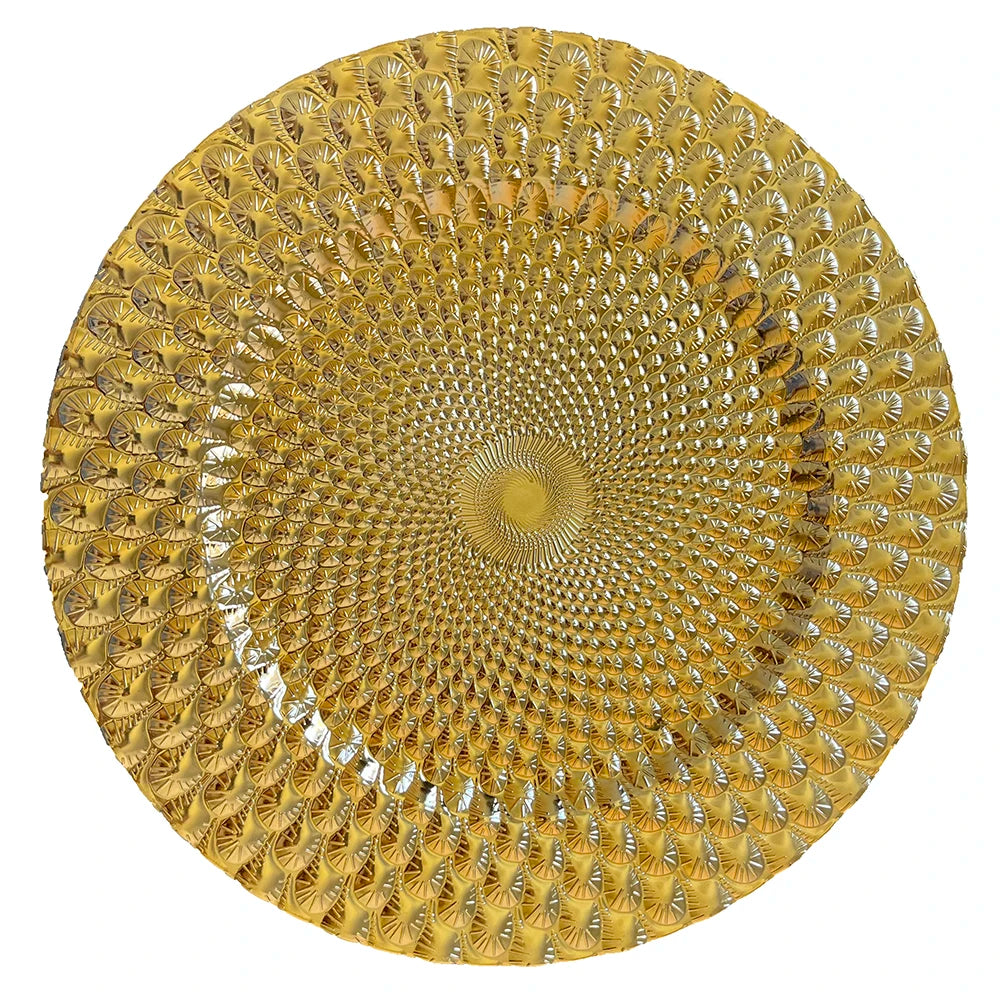 Wholesale Round Plastic Plate Chargers Eco-friendly Reusable Dinnerware Sets Tableware for Wedding Decoration