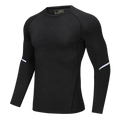 Wholesale Quick Dry Elastic Fitness Clothing Polyester Skin-tight Workout Shirts Men for Gym Training Wear