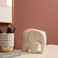 White and Gold Luxury Ceramic Elephant Statue Animal Home Table Art Decoration
