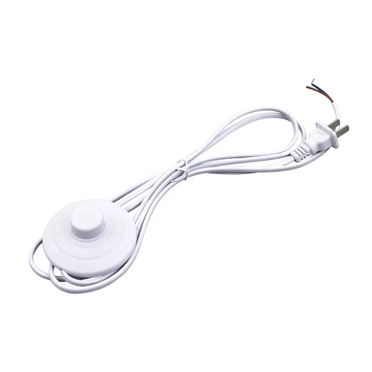 1.8M EU US Plug Switch Line Cable on Off Power Cord for LED Button Switch Light Switch Wire Extension Foot Pedal