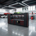 GATmatic Professional Modular 13-Drawer Garage Storage Cabinet Station - Heavy Duty 4.2m Workbench for 4S Shop - GS Certified
