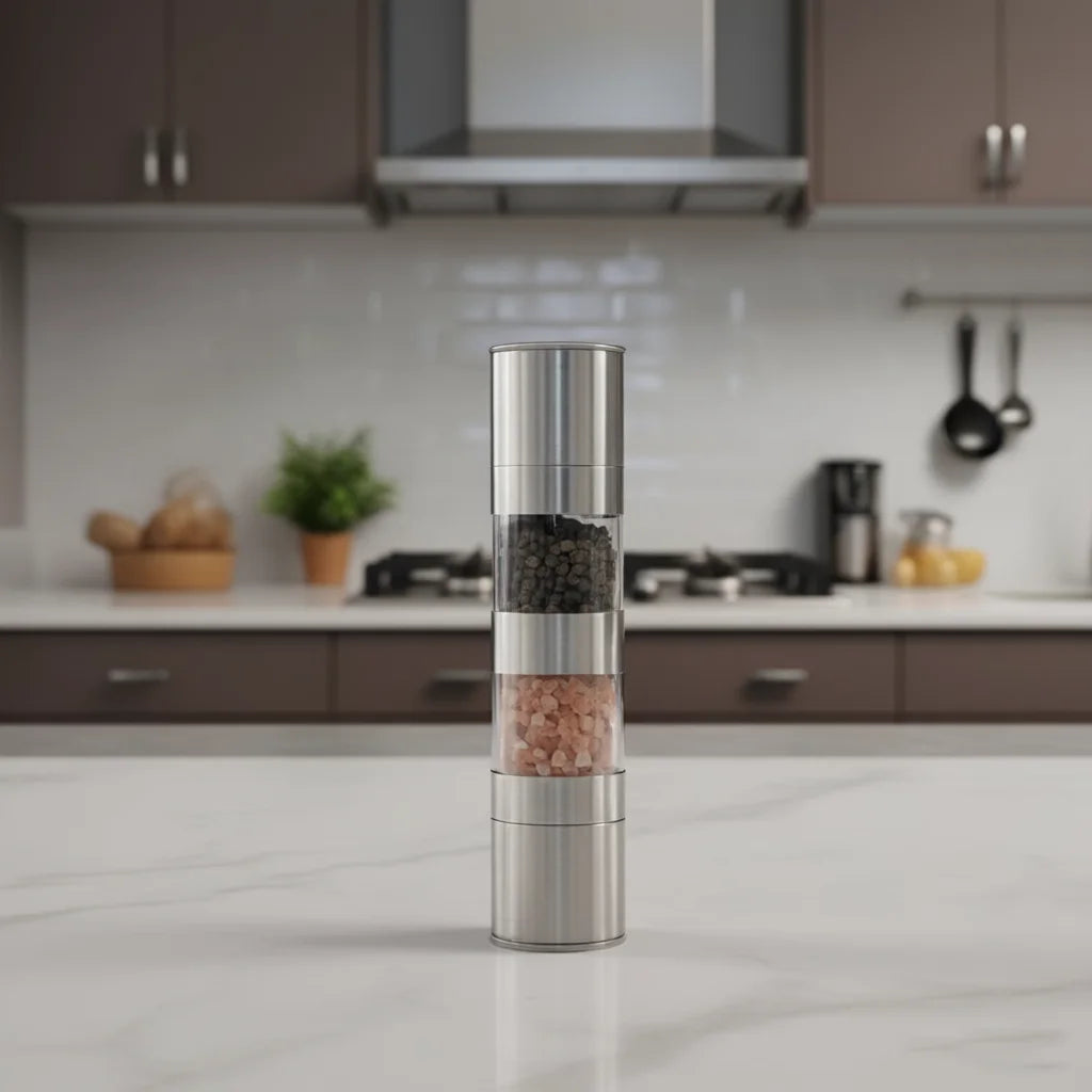 2 in 1 Adjustable Ceramic Stainless Steel Spice Grinder