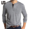Liu Ming New Product 2025 Autumn Casual Men Long Sleeve Button up Pullover Tops T Shirts