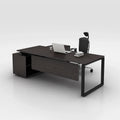 Wholesale Modern Extendable Black Executive L Shaped Wooden Office Desk with Panel Top