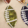 In Stock New Fashion USA American Football Patch Sequin Iron on Sequin Football Patch