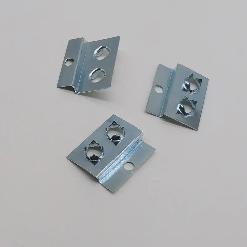 No-nail 27*22mm Sawtooth Double-hole Iron Plain Silver Blue Zinc-plated Photo Album Picture Frame Hanger Wall Conceal Hook Box