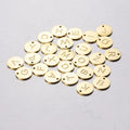 Handmade Stainless Steel Round Alphabet Charms With Disc A-Z Initial Letter Pendant Charms DIY Jewelry Pendant Accessories 12mm