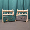 Solid Wooden Velvet Bracelet Ring Necklace Jewelry Display Stand Jewelry Organizers Display Holder Jewelry Set Display Rack