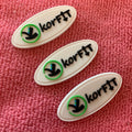 Oval Shape 3D Raised logo PVC Rubber Labelstitching on Silicone Rubber Label With 2mm Thickness