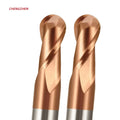 CHENGZHEN HRC55 2-Flute Ball Nose End Mill - High-Precision â‰¤0.005mm CNC Wood/Iron Carving Tool RoHS Certified