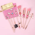 Factory Fashion Design Make up Brush Set  with Synthetic Hair Metal Handle and Pouch