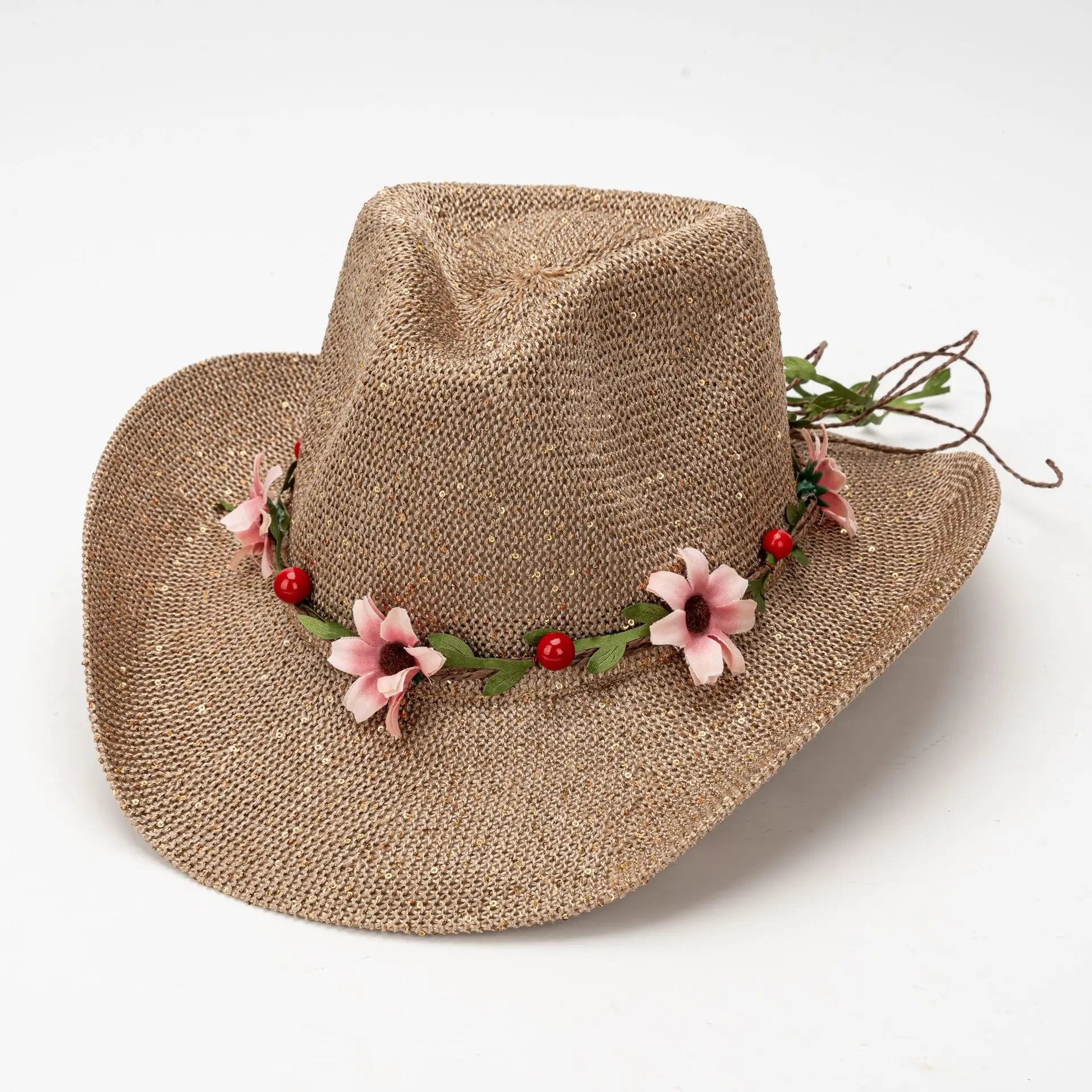 New Style Rhinestone Straw Hat Women's Summer Sunshade Beach Wide Brim Hat New Travel Sun Hat Handmade DIY Accessories