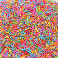 1KG 6mm Colorful Long Candy Polymer Soft Clay Sprinkles Multi Simulation Sugar Cutters for Slime DIY Accessories Figurine