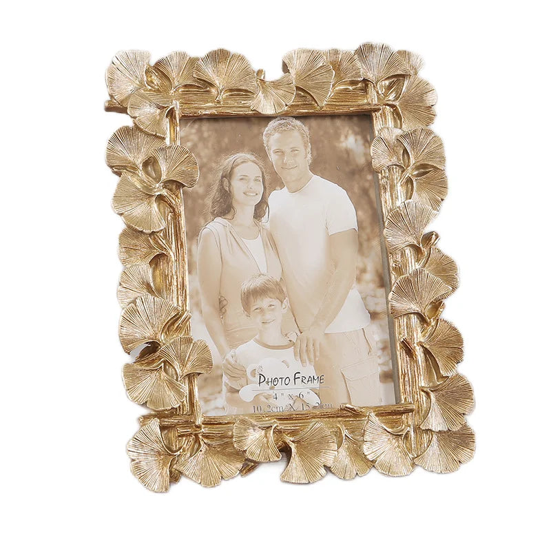European Retro Nordic Creative Custom Made Ginkgo Biloba Resin Wedding Photography Photo Frame