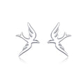Spring Swallow Stud Earrings for Women 925 Sterling Silver Jewelry Vivid Flying Bird Earing for Girl 2021 Design BSE302