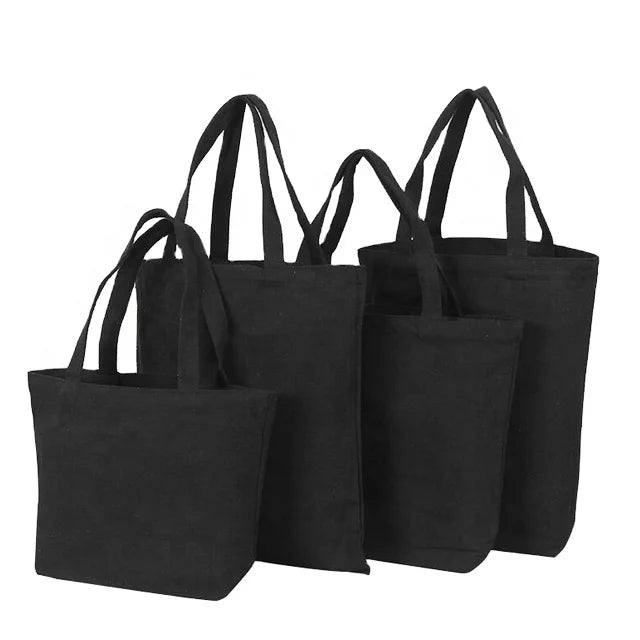 Wholesale Eco Friendly Reusable Recycled Woman Grocery Shopping Bags Foldable Thick Canvas Cotton Tote Bags