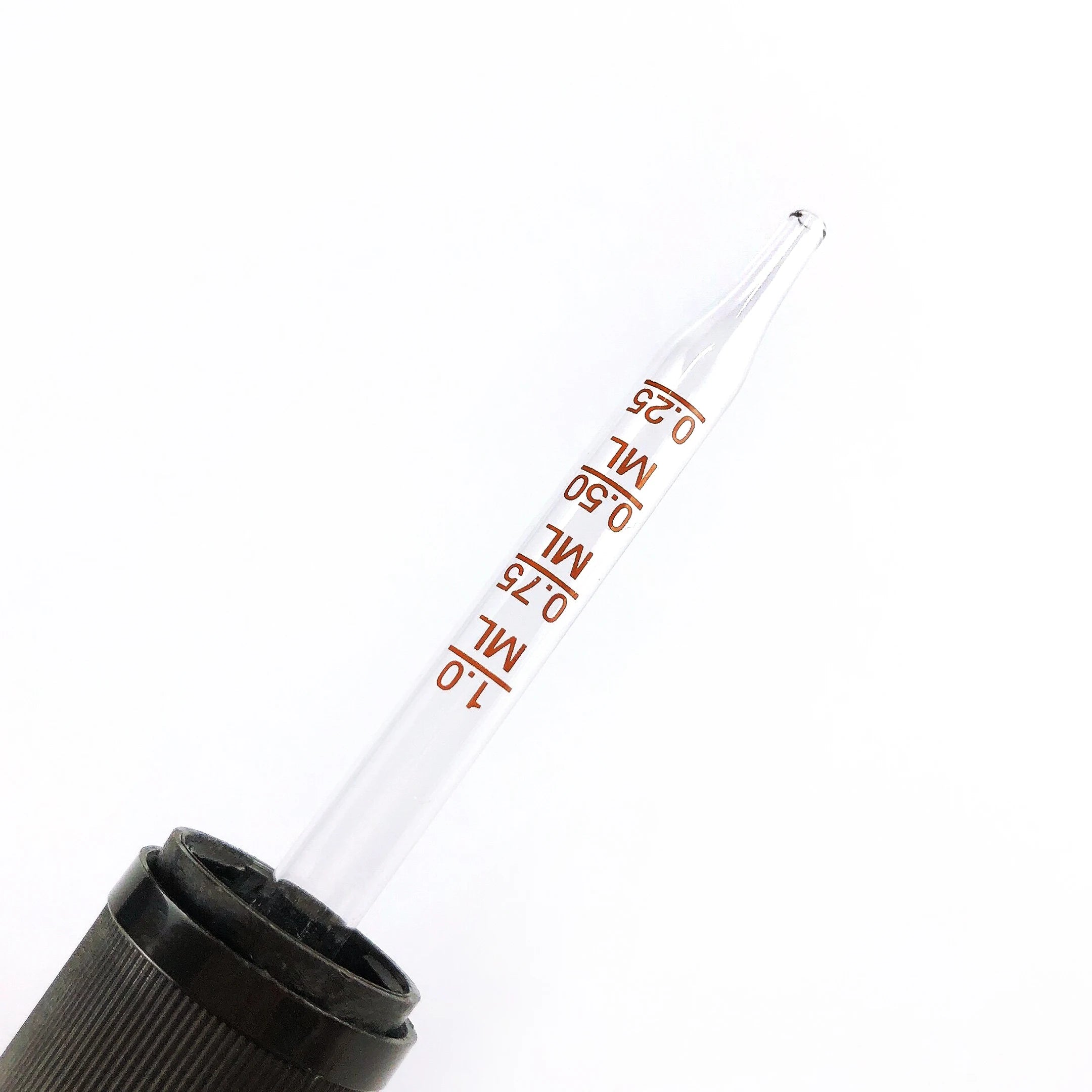 Luxury 30ml Frosted Matte Black Glass Dropper Measurement Scale Pipette for Plastic Bottles 18mm Style 10ml Screw Cap Plastic