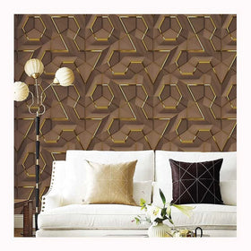 New Household PVC 3d Wallpaper Interiors Coating Wall Paper Geometric Pattern Modern Design Home Decor