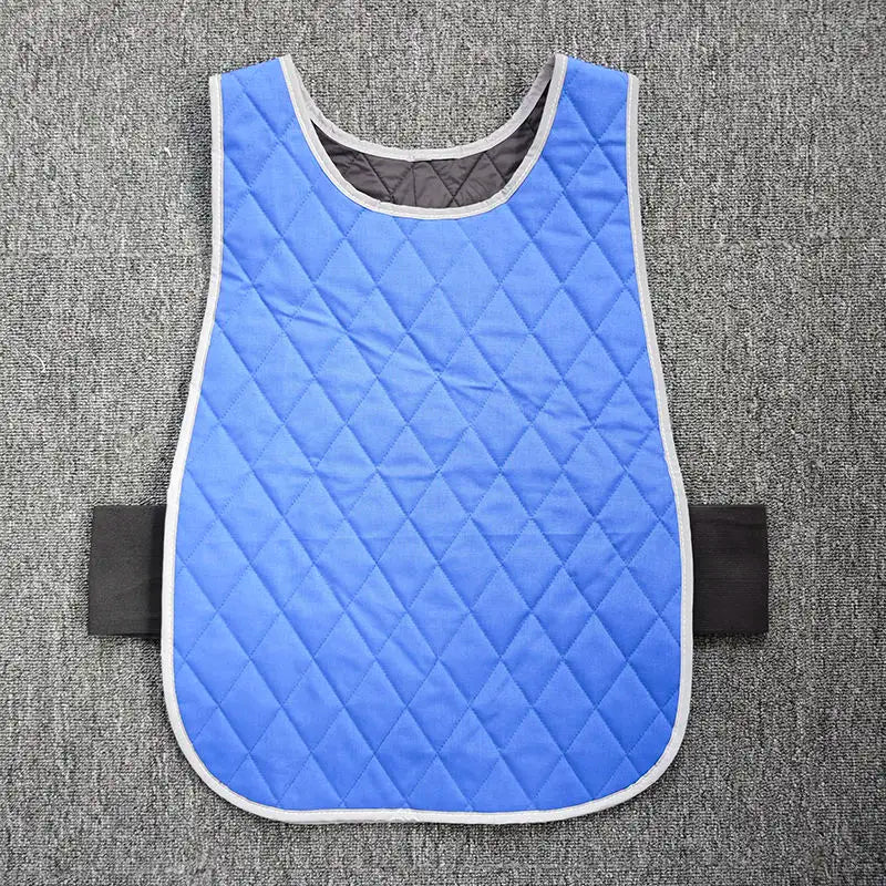 Custom Summer Quilted Jacket Portable Evaporative Cooling Vest for Outdoor Workers Polyester Material Hot Weather Safety