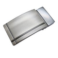 Mens Classy 35MM Steel Belt Accessory Laser Lines Hand-Craft Flat Twisting Buckle for Western Style PU Leather Belt