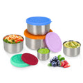 Stainless Steel Lunch Box Kids Tiffin Box Stainless Snack Containers Mini Lunch Bowls Bento Box with Silicone Lid