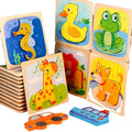 CPC CE EN71 3D Wooden Jigsaw Puzzle Game Mini Animal Toys Simple Puzzle