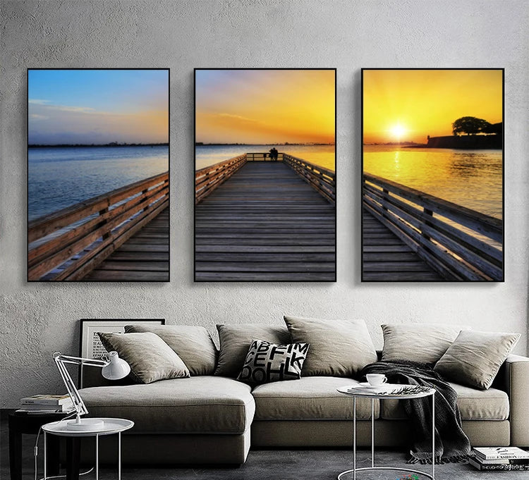 Wall Art Picture 3D Murals Seascape Canvas Painting for Sale Promotion Top Seller Manufacturer Living Room Modern Customised
